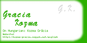 gracia kozma business card